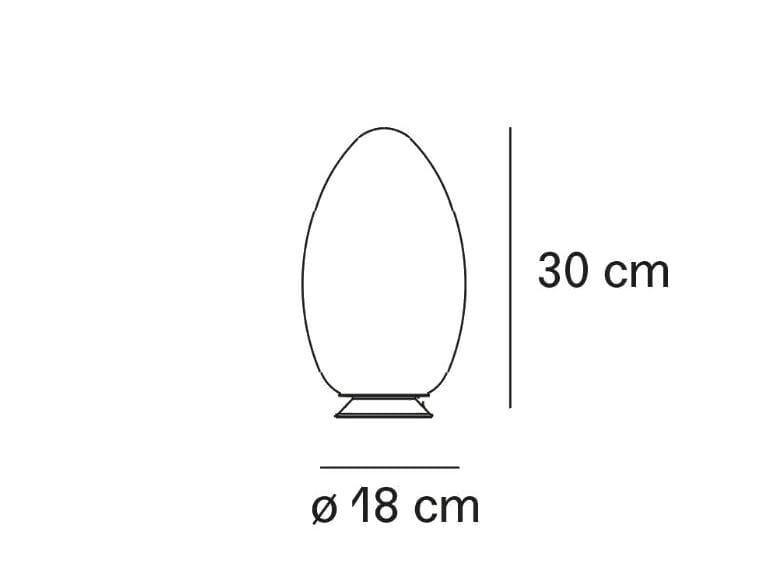 Перезаряжаемая настольная лампа из дутого стекла FontanaArte яйцо ARCH-00116643 - Вид №3