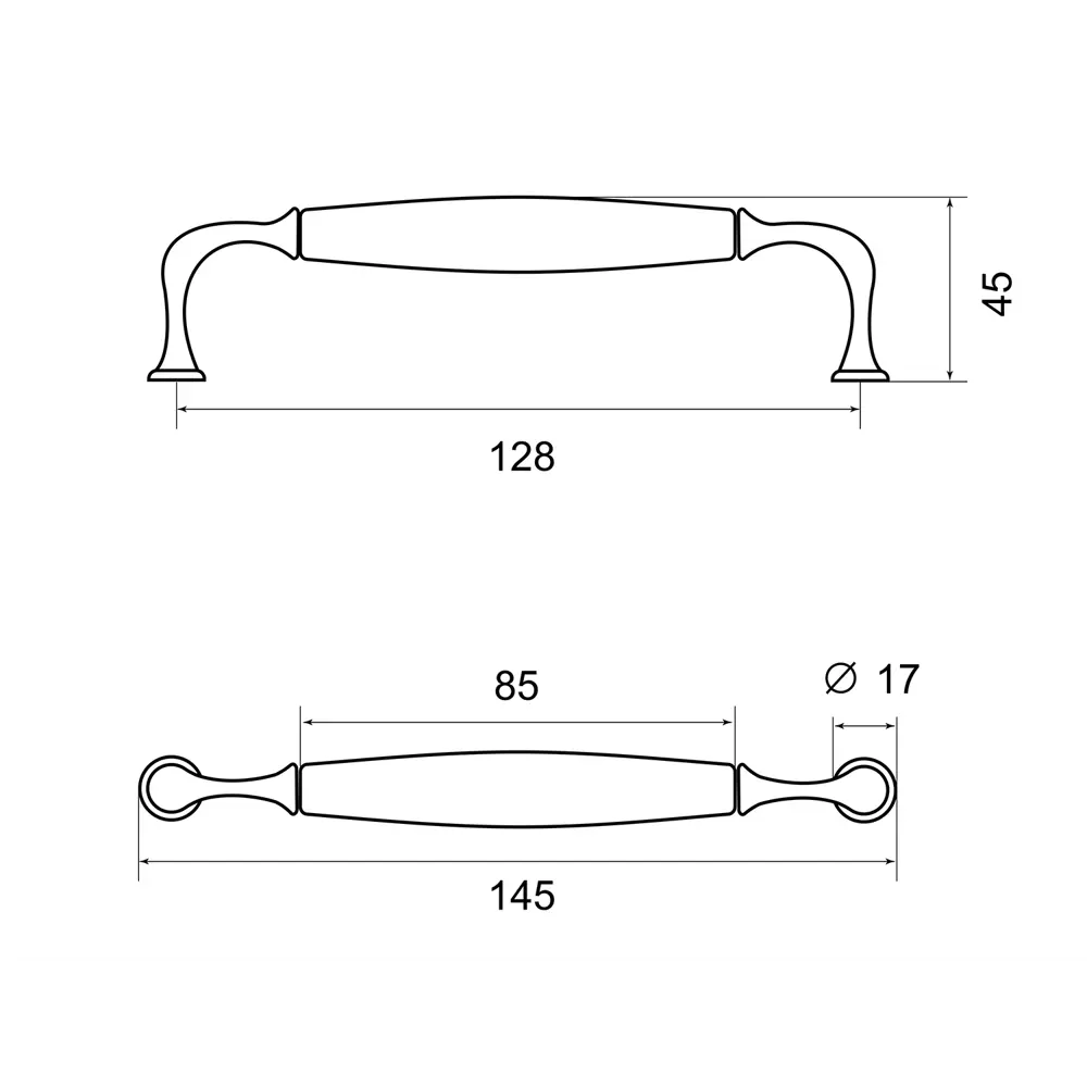 86899817 Ручка-скоба мебельная Casalingo ЦАМ 128 мм цвет матовое золото STLM-1004099 PALLADIUM  - Вид №2