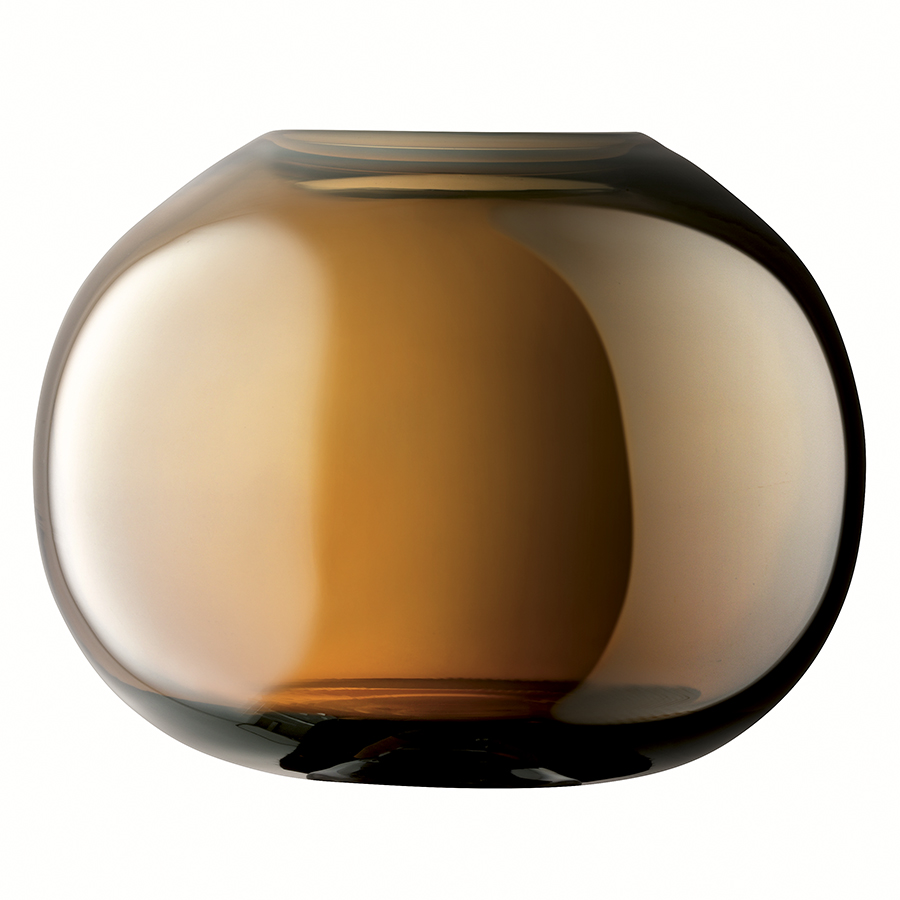 G1663-13-141 Ваза signature, epoque, 13,5 см, янтарь LSA International 