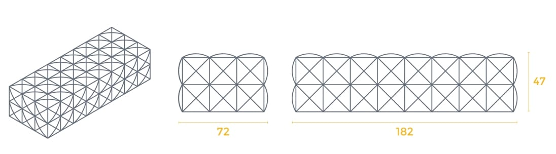 Скамья из пенопласта без спинки SIXINCH THE BENCH ARCH-00010634 - Вид №5