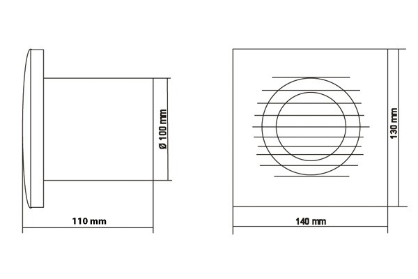 Накладной вентилятор Europlast E100 (стандарт) 8667 - Вид №1