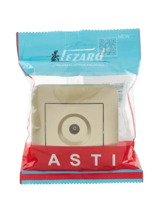 ASTI Розетка ТВ проходная золото