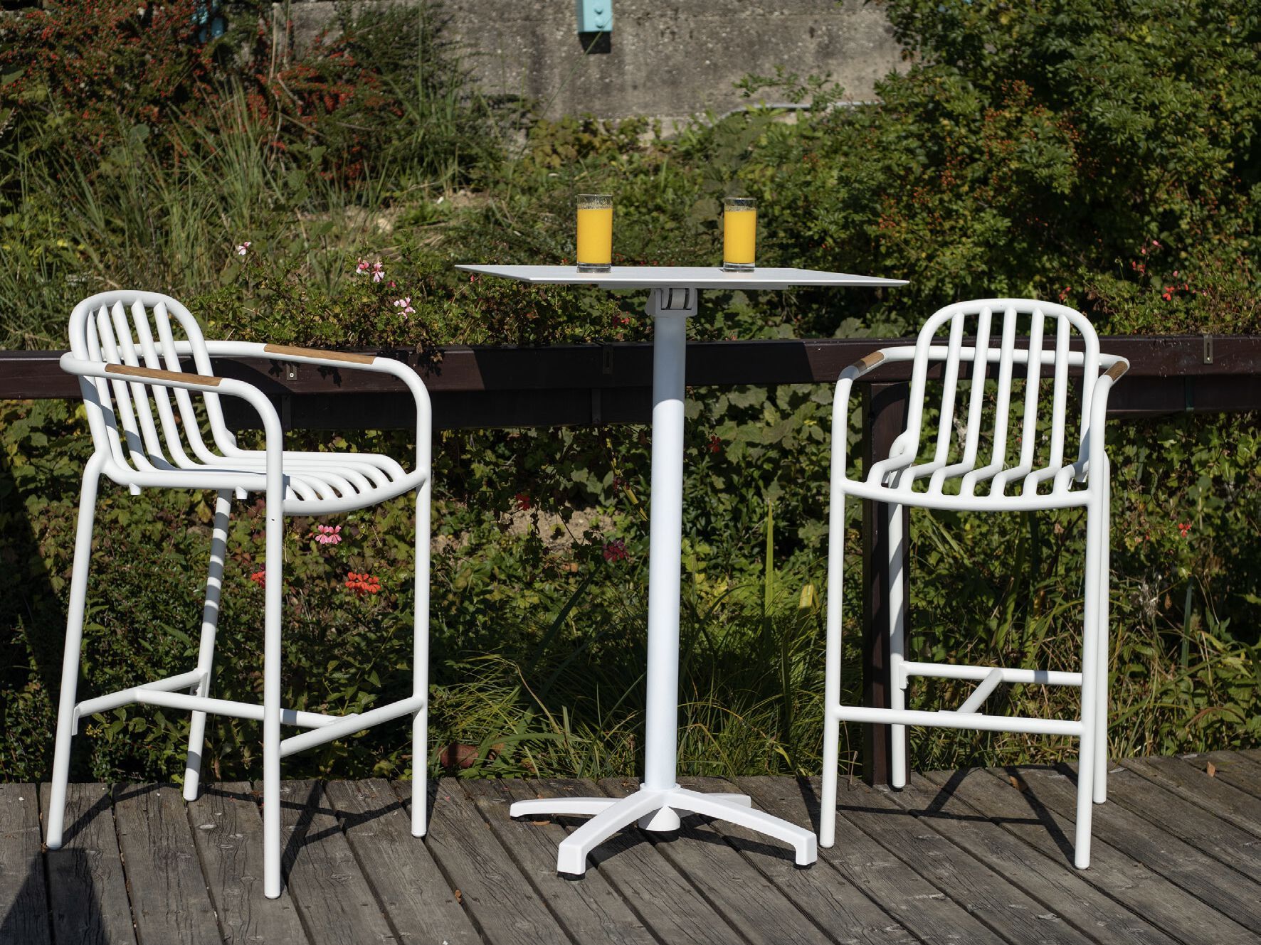 Высокий алюминиевый садовый стул со спинкой DRIGANI воздух ARCH-00106322