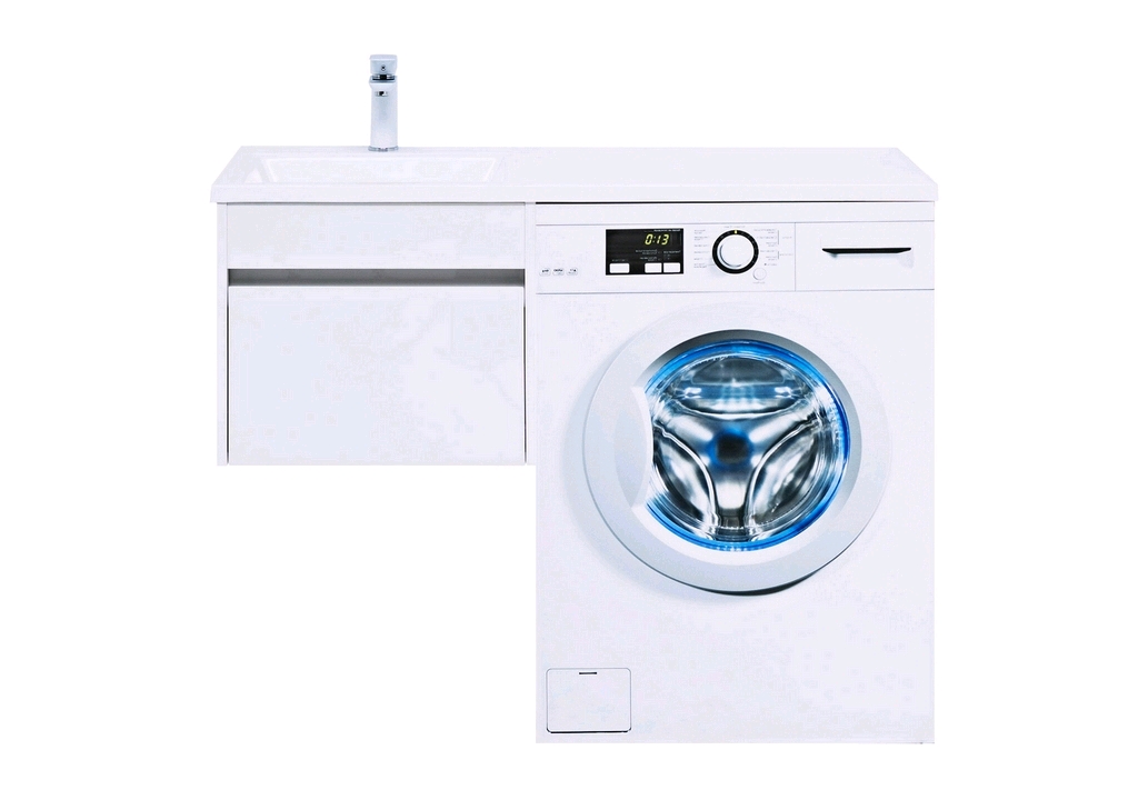 Тумба с раковиной Aquanet Токио 110 L белый (подвесная, 1 ящик) 0023691500235497 - Вид №9
