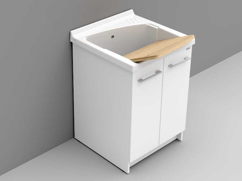 Керамический шкаф для белья со стиральной машиной Ceramica Dolomite REVINE ARCH-00074982 - Вид №4