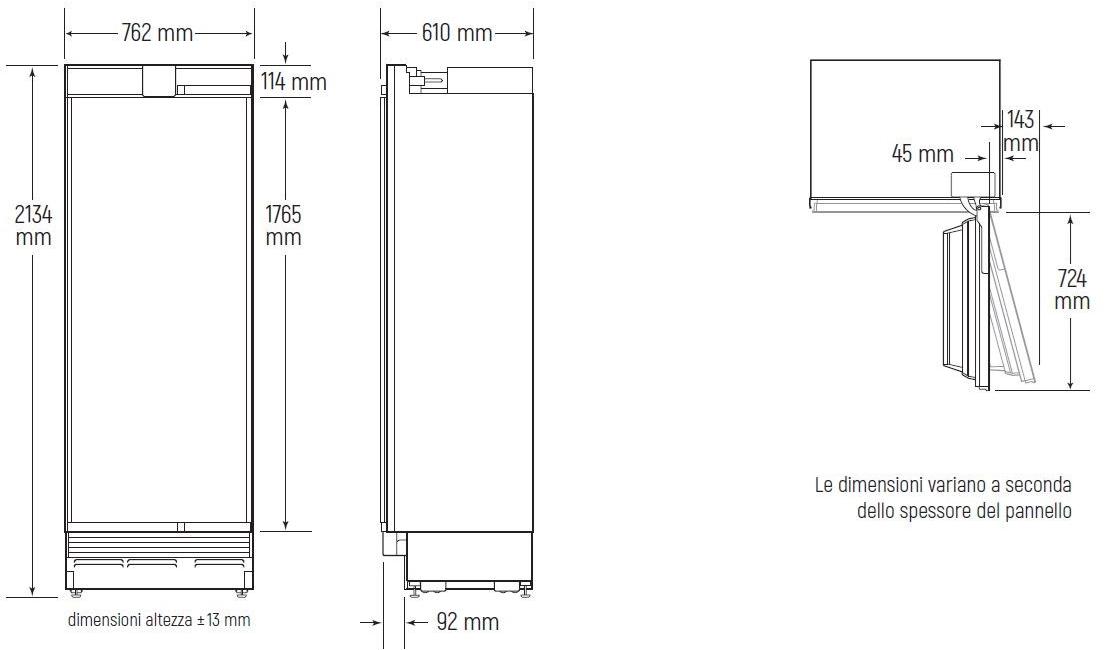 Sub-Zero Встраиваемый однодверный холодильник из нержавеющей стали класса а + Designer Icbic-30rid  - Вид №1