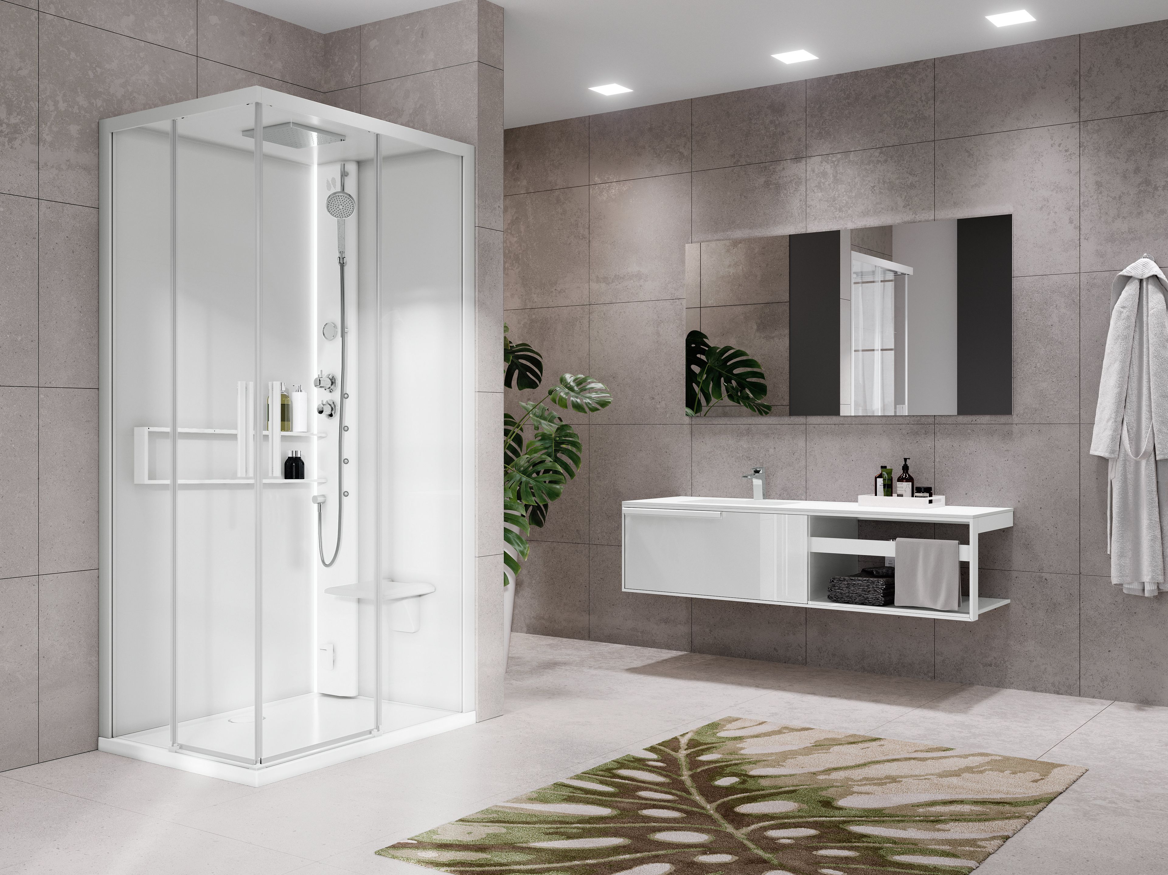 Угловая многофункциональная душевая кабина Novellini Glax 2 2.0 ARCH-00120471 - Вид №1