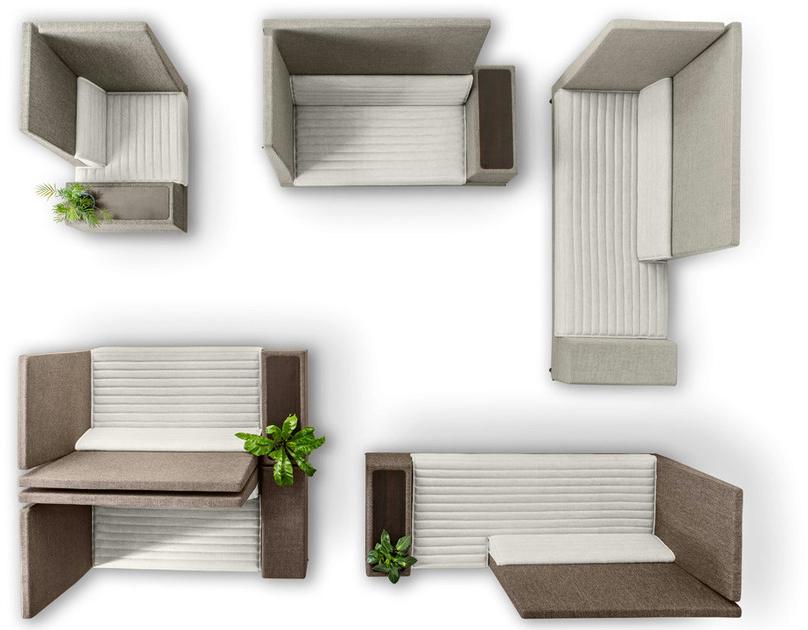 Offecct Модульный диван с журнальной полкой sun-id-1374604 - Вид №3