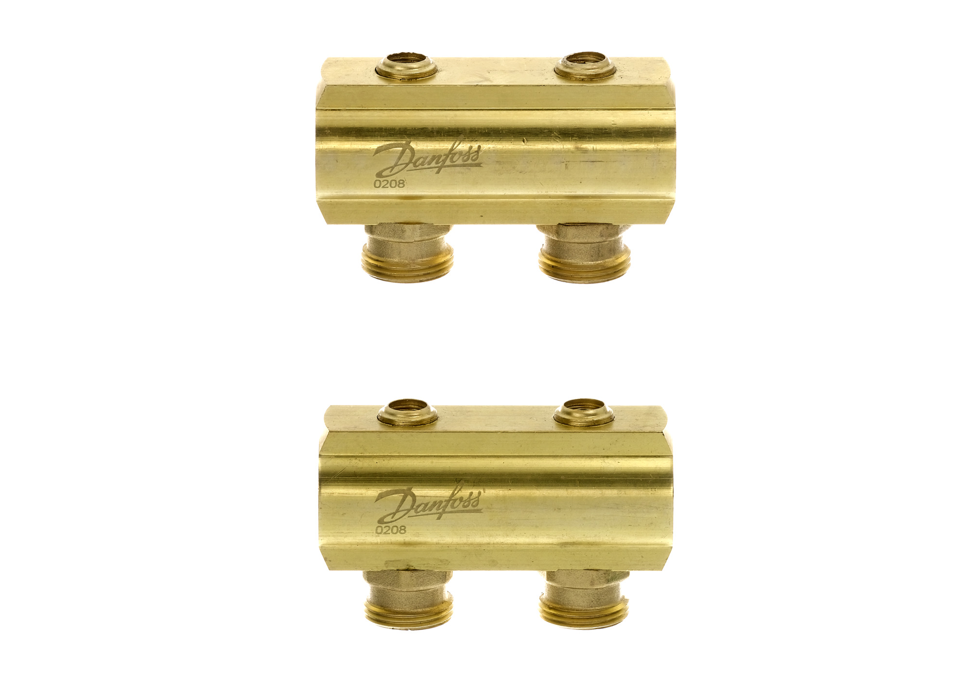 Danfoss Распределительные коллекторы типа FHF для систем водяного отопления с внутренней резьбой FHF Коллектор с запорн. вентилем 12+12 088U0552  - Вид №1