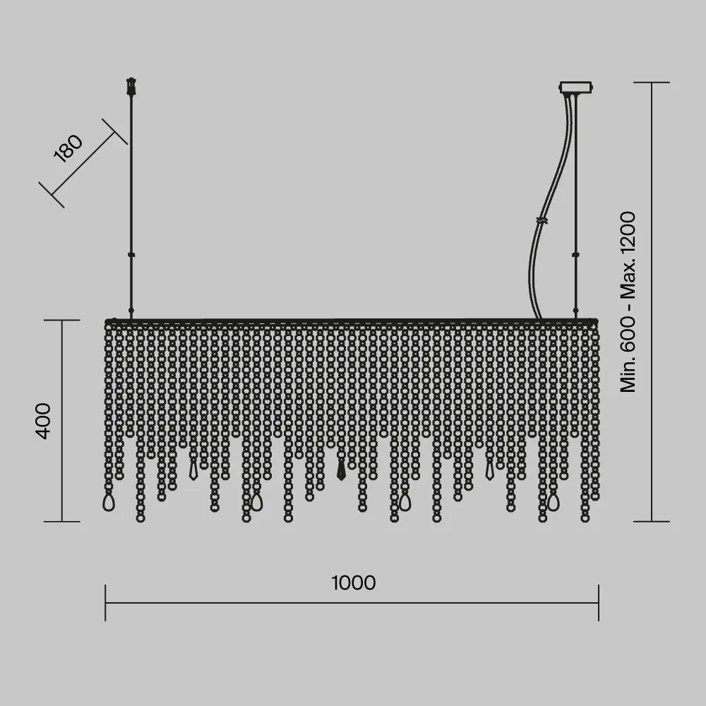 Люстра подвесная хрустальная Maytoni Императрица 5 ламп 20 м² цвет прозрачный/хром STLM-2121884 - Вид №2