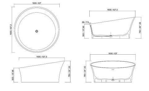 EVC0107 Bathroom Collection ванна Evoque Tub Dimasi 46688 - Вид №1