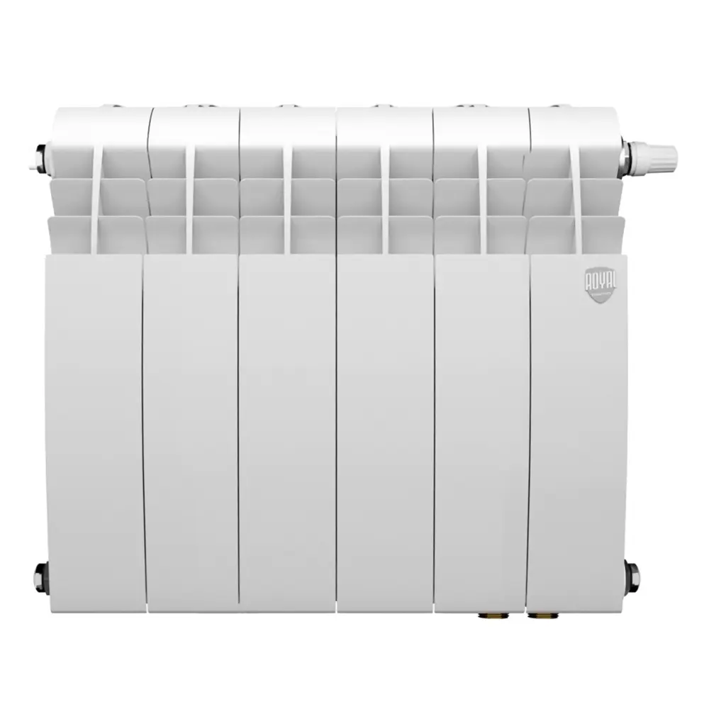 Радиатор секционный Royal Thermo Biliner 350/87 6 секций нижнее подключение биметалл белый Отсутствует STLM-2083121 - Вид №1