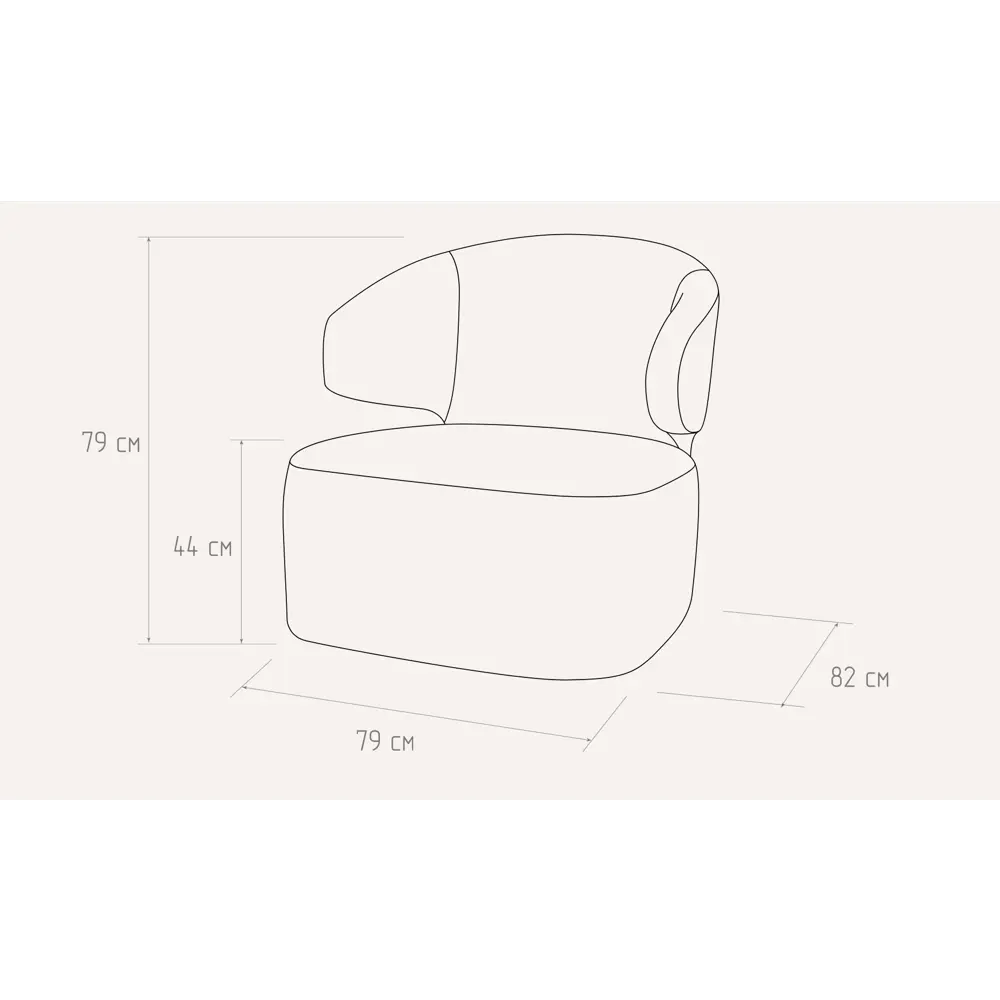 Кресло полиэстер Ицар 79x82x72 см цвет красный Camaro 14 87557054 STLM-2207373 SEASONS  - Вид №3
