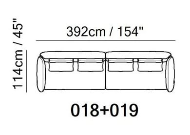 5-местный тканевый диван Natuzzi Italia Mirai ARCH-00031100 - Вид №3
