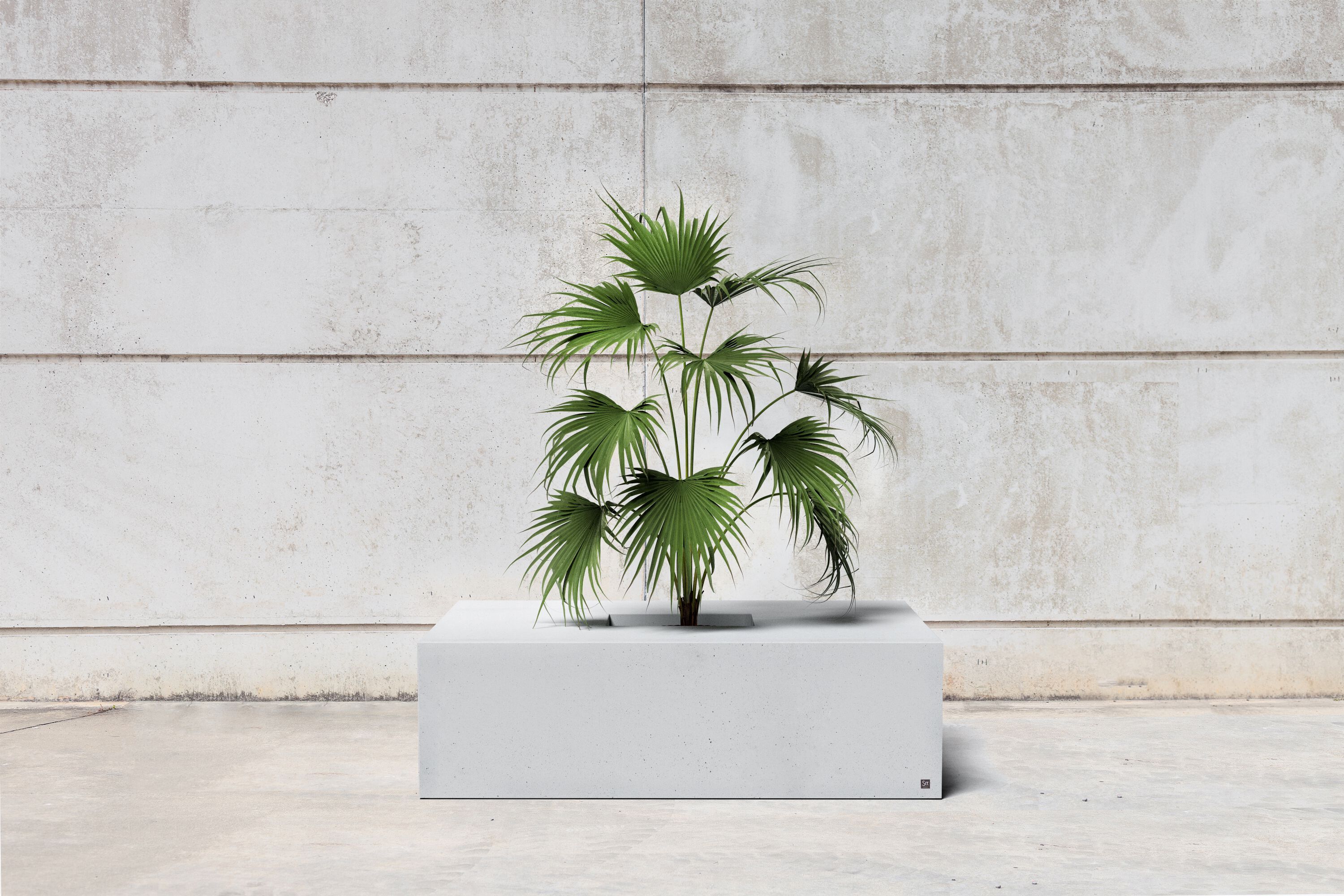 Скамейка из армированного волокном бетона со встроенной сеялкой SIT SQUARE ARCH-00145633 - Вид №7