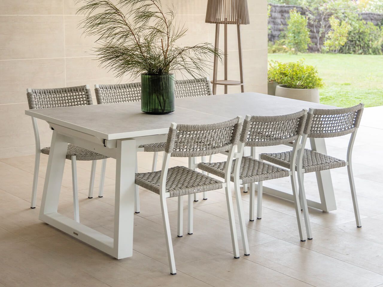 Алюминиевый выдвижной садовый стол с керамической столешницей Les Jardins® ранчо ARCH-00067378 - Вид №1