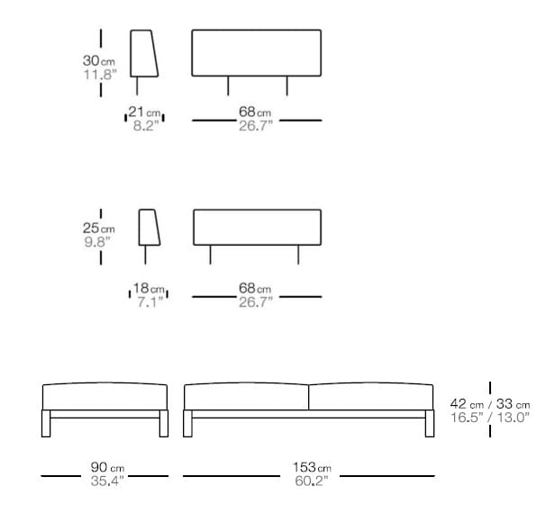 2-местный садовый диван Vinytex Bivaq Nak ARCH-00122103 - Вид №1