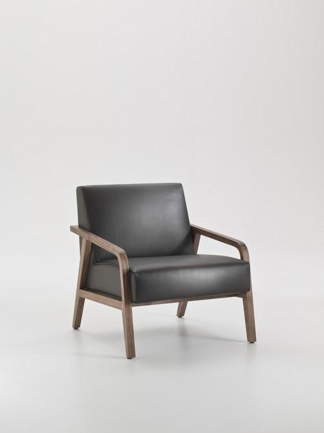 i 4 Mariani Мягкое кожаное кресло с подлокотниками Woody sun-id-1377871 - Вид №5