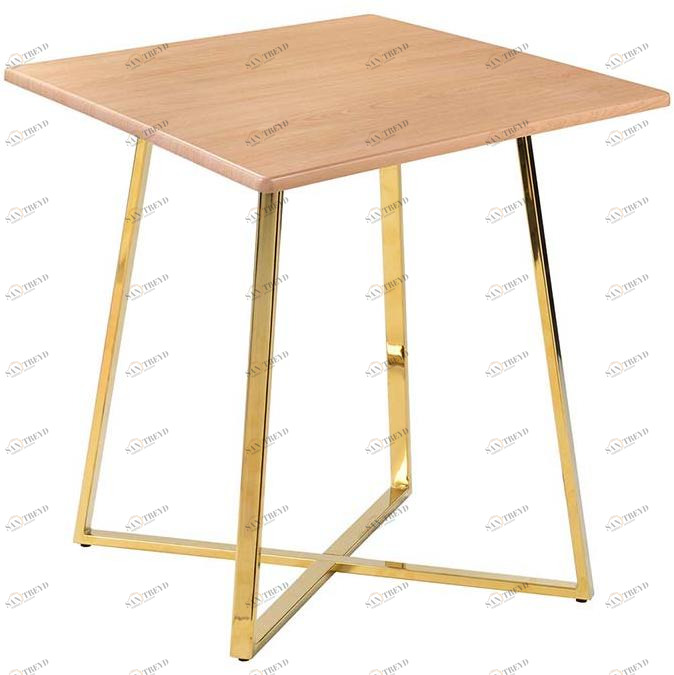 30554 Стол Haku Gold 80x80 бук R-HOME 980404+170505oak_light