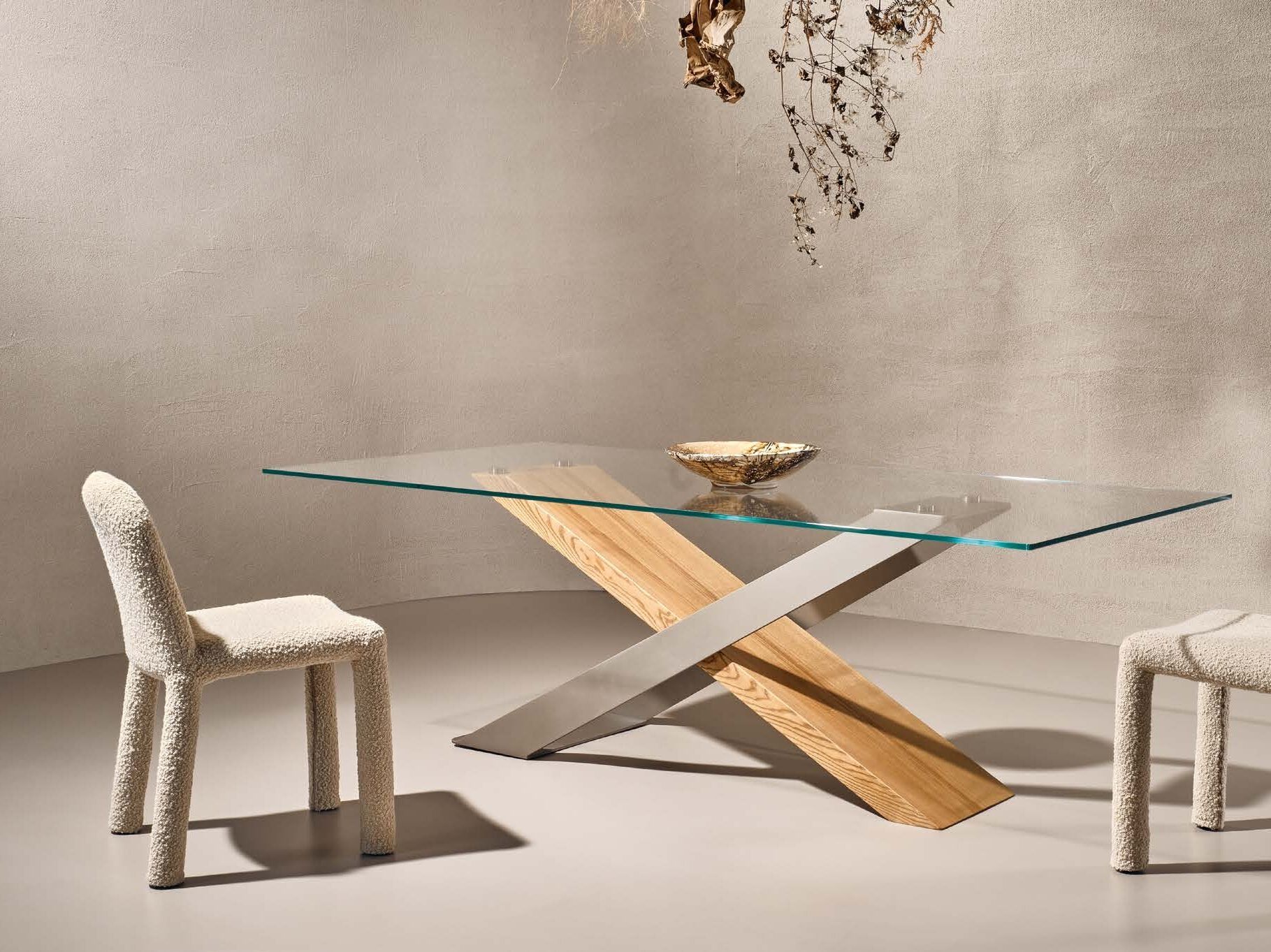 Обеденный стол из дерева и стекла Naturedesign Origin ARCH-00062662 - Вид №2