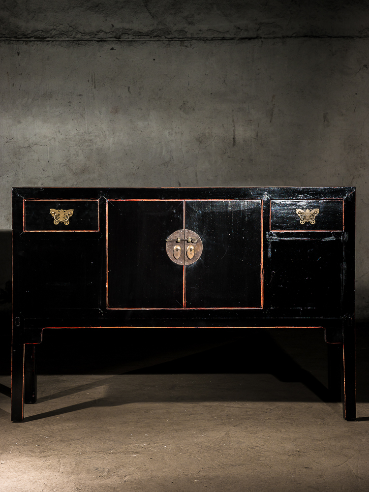 Консоль черная с ящиками и полками "Ти-чжо" ДОМАШНЯЯ ОБСТАНОВКА  017351 Черный Santreyd  - Вид №1