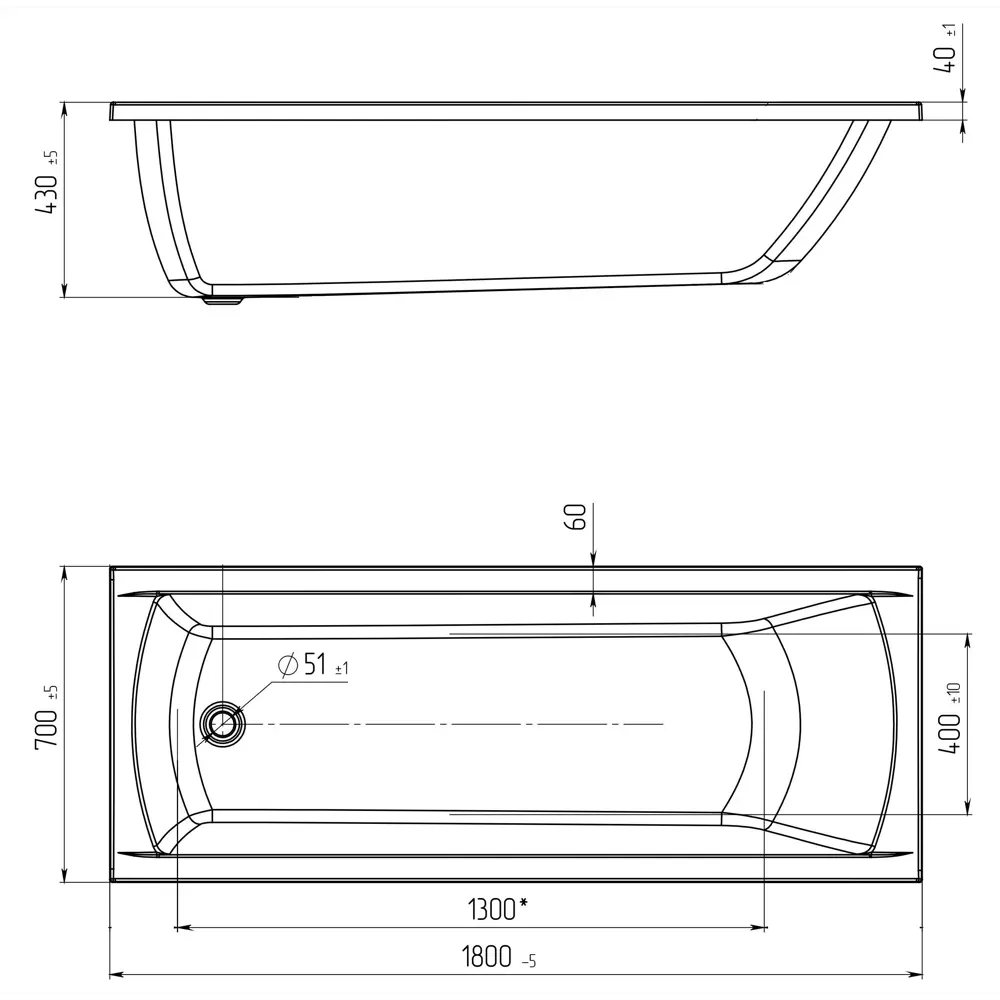 100Acryl Ницца - Акриловая ванна 180x70 см с каркасом 83240831 У99331 STLM-0039838 - Вид №10