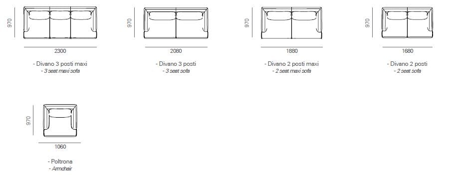 3-местный тканевый диван Kico Living Complements ARCH-00049329 - Вид №2