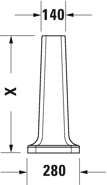 0857900000 Пьедестал для раковины овальная Duravit 1930 Series - Вид №4