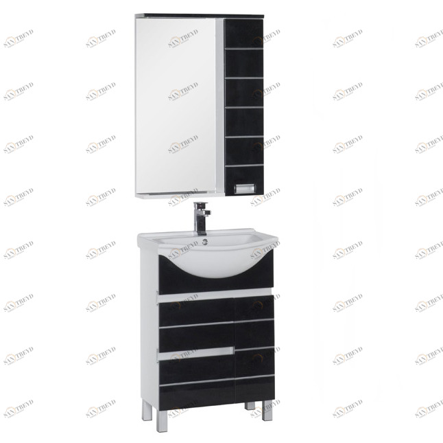 Комплект мебели Aquanet Доминика 60 черный 00172404