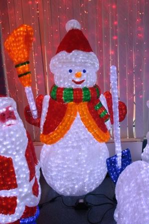 Световая Фигура 3D "Снеговик" ELKI СВЕТОВЫЕ ФИГУРЫ 017720 Красный  - Вид №1