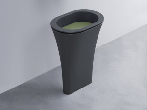 AMLA65-BA+AMPILO-AG+AMCOLO-BA Раковина Amedeo Ovale отдельностоящая cielo Enjoy + Amedeo