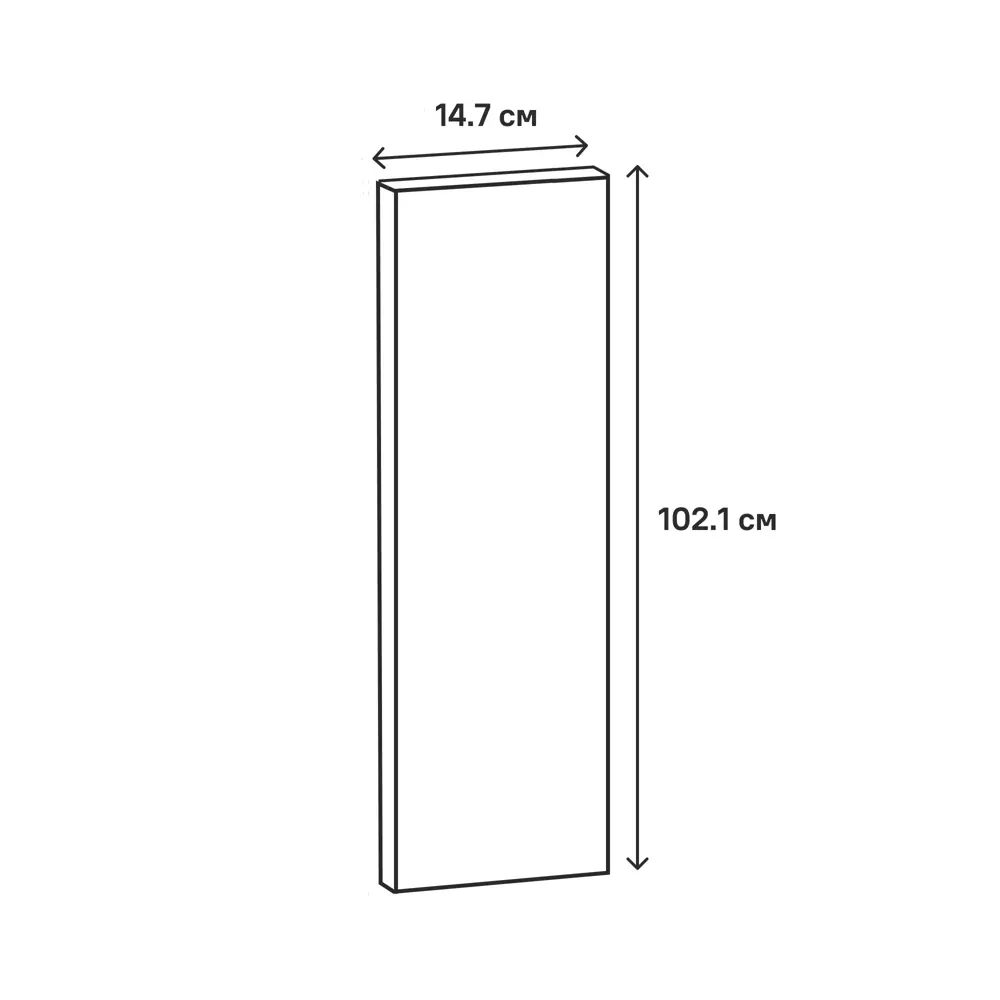 Фасад кухонный DELINIA ID Касли 14,7×102,1 см в стиле светлого дерева 86881015 STLM-0882758 - Вид №11