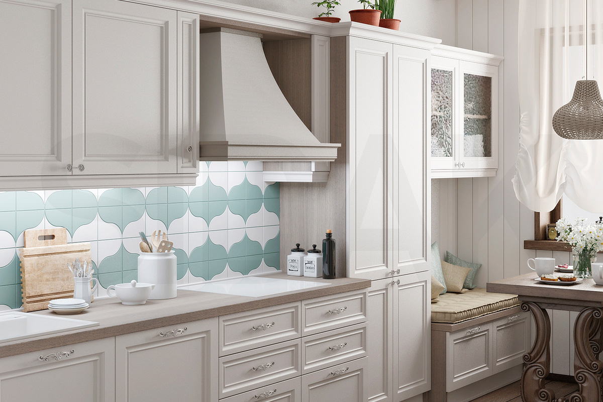 Фасады для кухни Агата Фрезеровка «Агата» Дуб Дайд Серый №256 SIDAK SIST3461-7863 - Вид №1