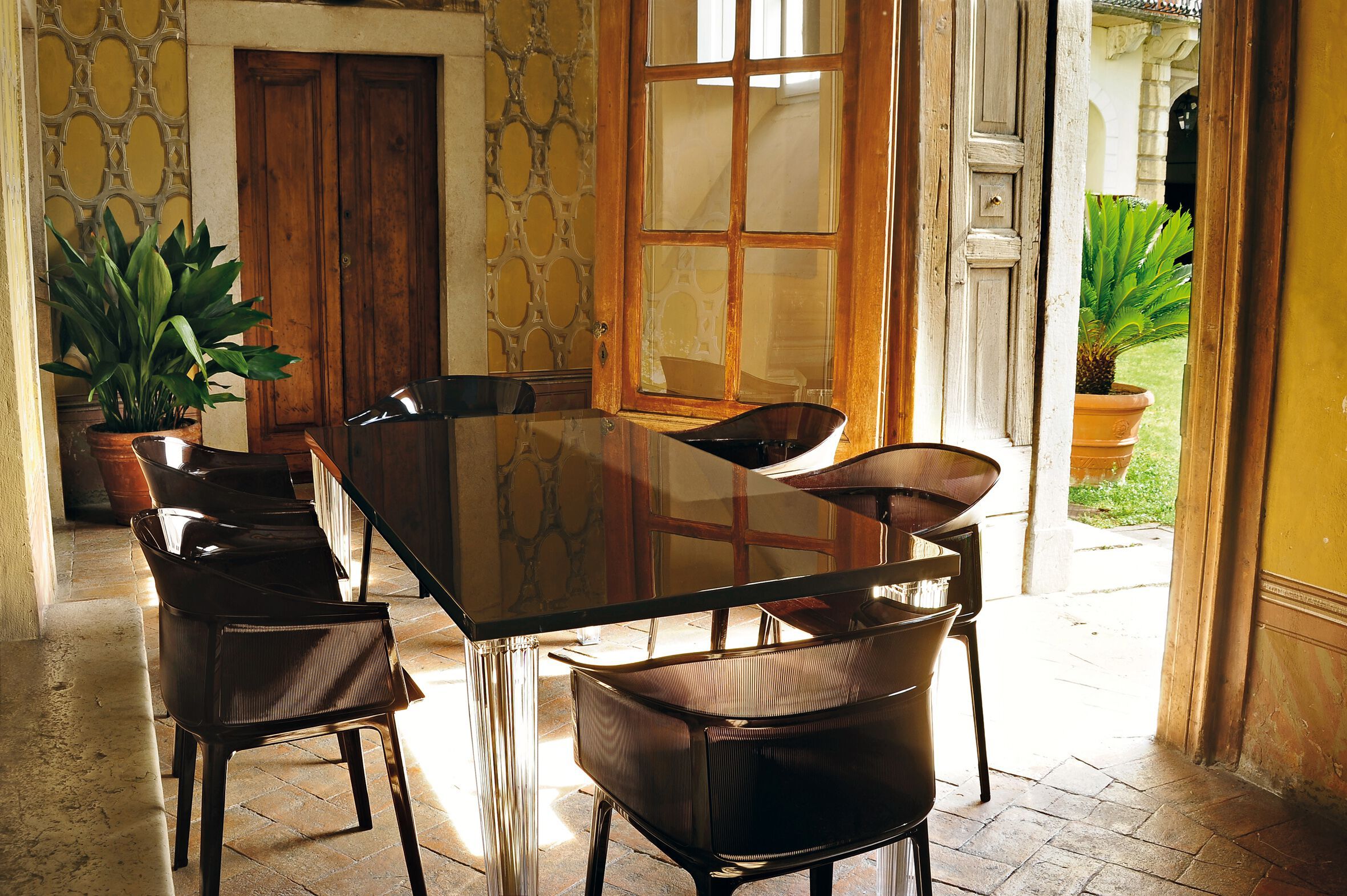 Штабелируемый стул из поликарбоната с подлокотниками Kartell PAPYRUS ARCH-00062058 - Вид №6