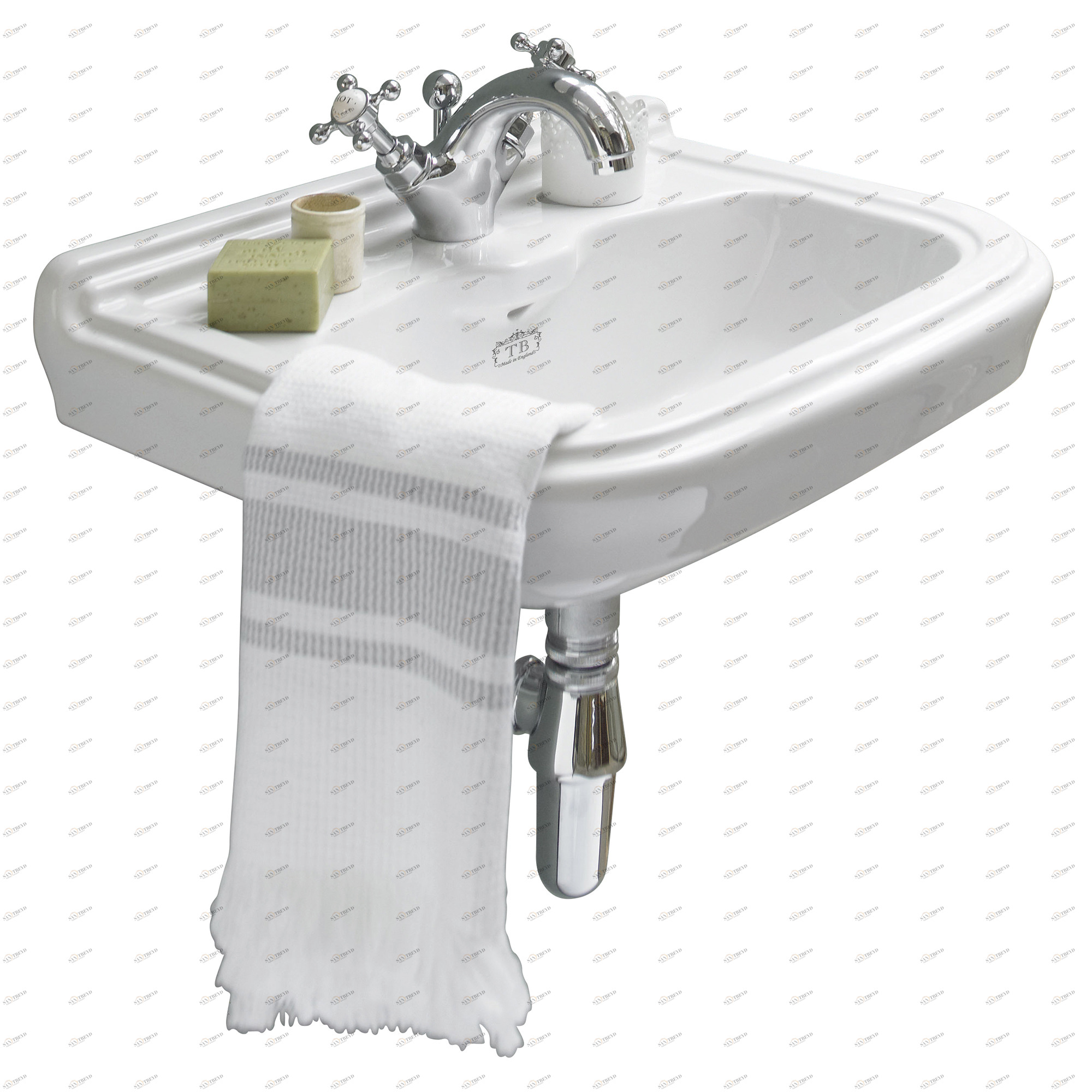 Cs-ca-053 Подвесная раковина настенная овальная Traditional Bathrooms  белая 