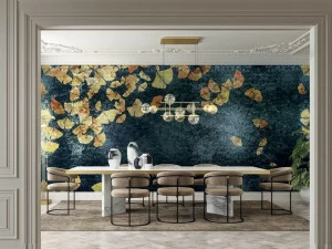 Inkiostro Bianco Обои сусальное золото с цветочными мотивами Goldenwall 2020 Inkbgil2001,2,3,4