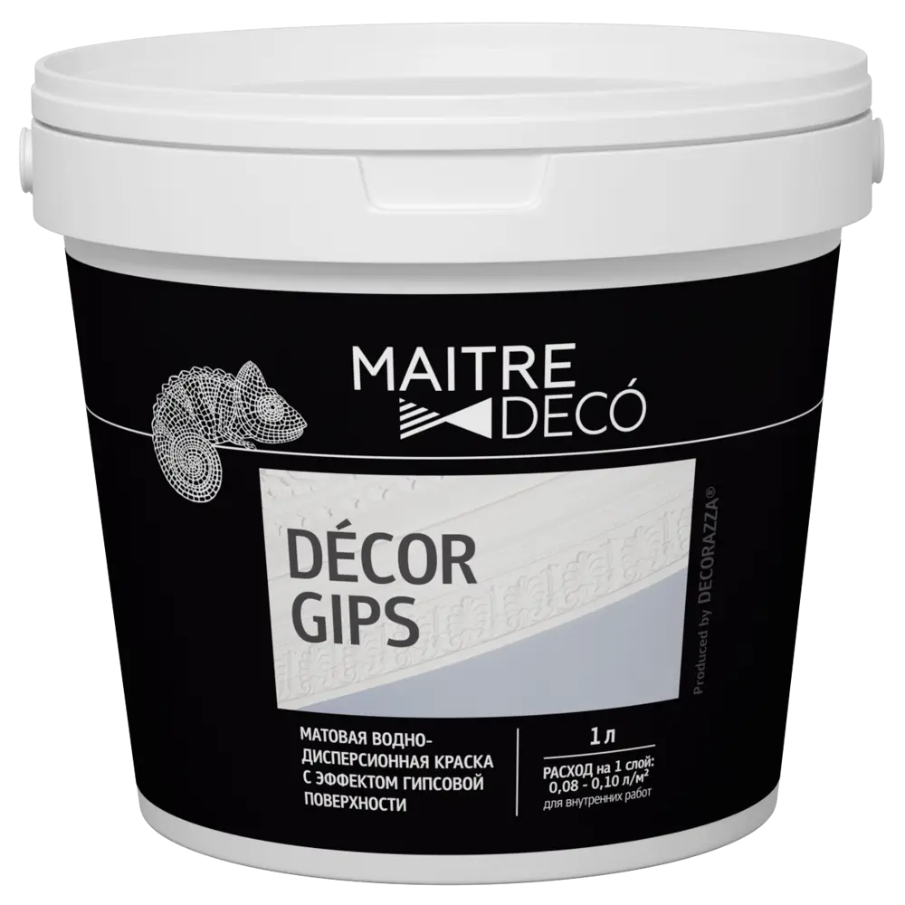 Краска с эффектом гипса Maitre Deco Décor Gips 1 л цвет белый STLM-2003994