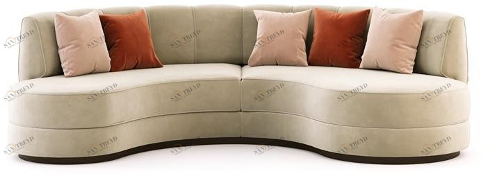 Domkapa Изогнутый бархатный диван  Dki21 