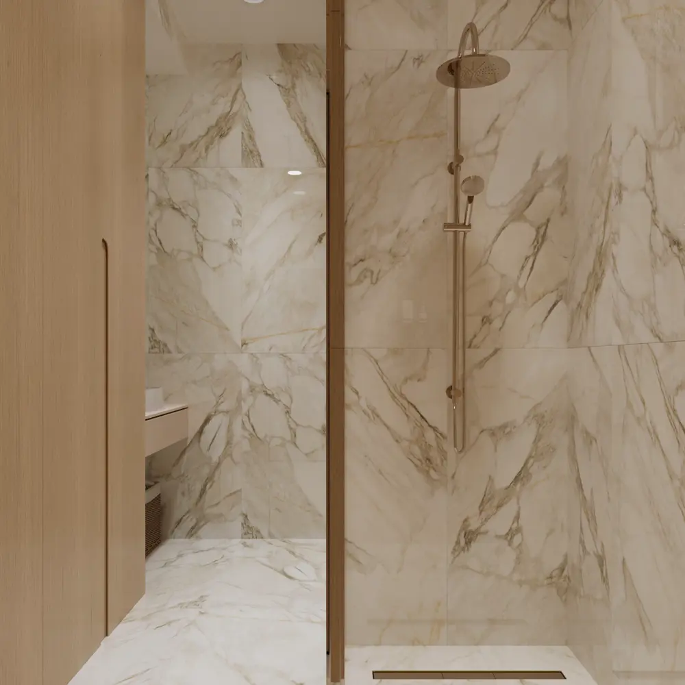 Керамогранит Arcadia Ceramica Aurora Beige с мраморным эффектом 60x120 см 89396418 STLM-1576875