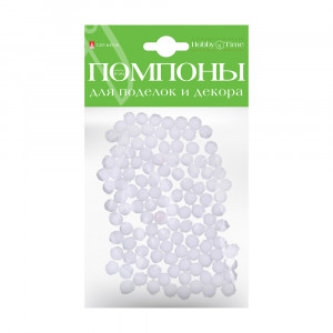 2-214/01 Помпоны пушистые №4 120 шт