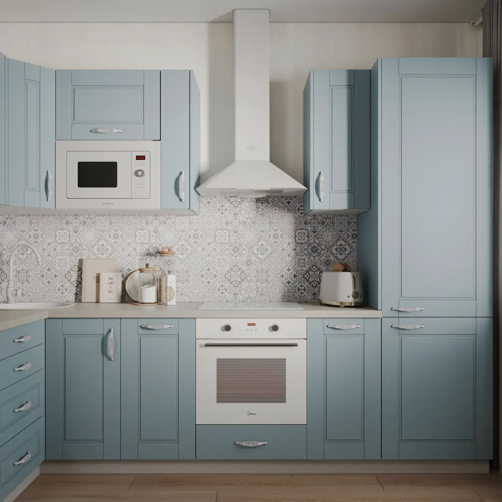 Фальшпанель Delinia ID Томари голубая для кухонного шкафа 37x76.8 см 82011019 STLM-0017396 - Вид №10