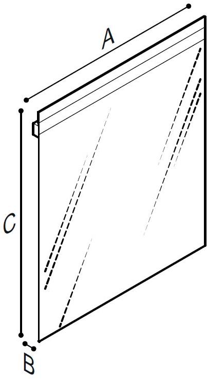Ponte Giulio Наклонное настенное зеркало со встроенной подсветкой Hug F47jps03 - Вид №1
