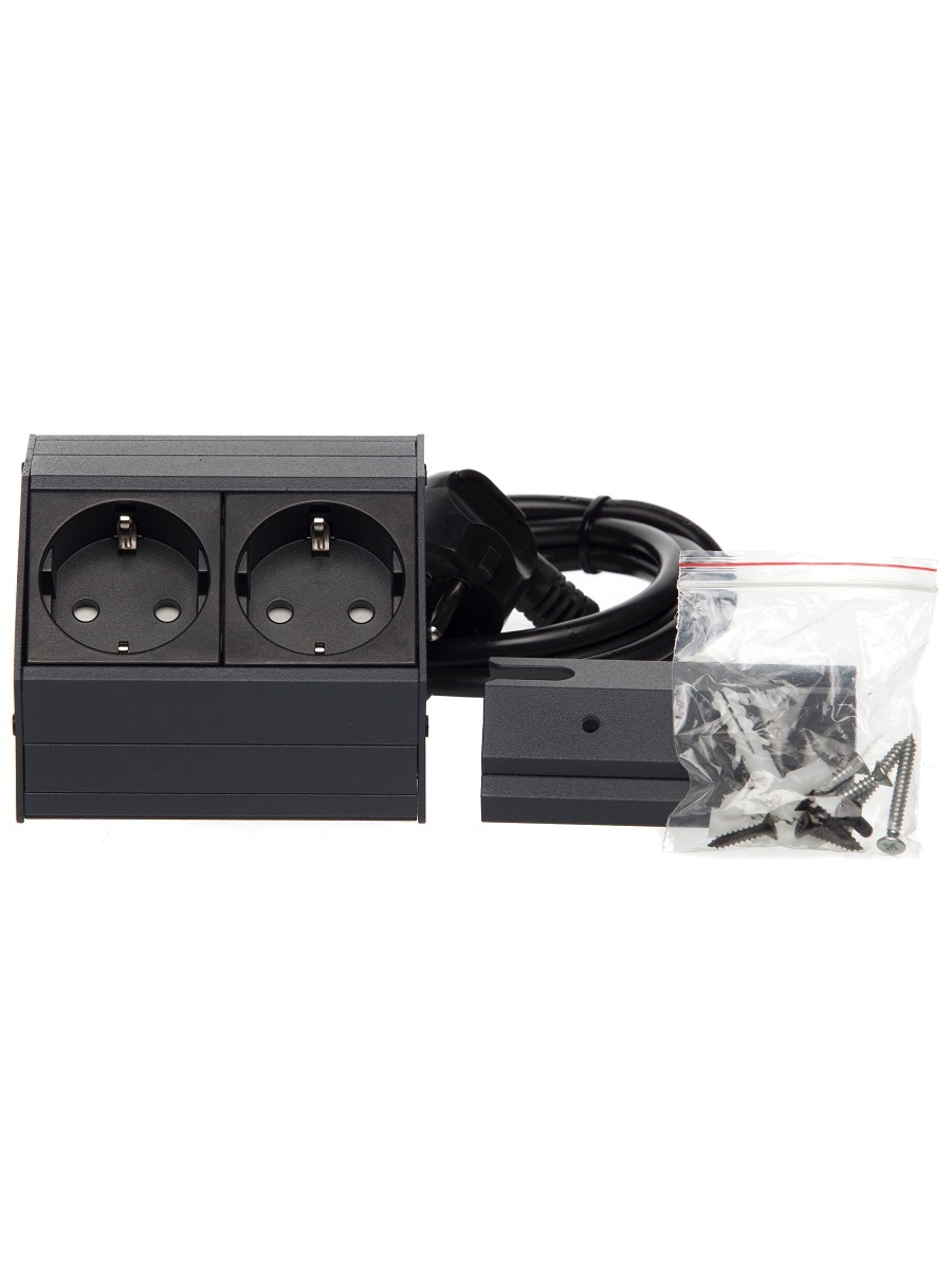 Блок электрических розеток Aspect 12052 Anthracite NAVAKO  - Вид №2