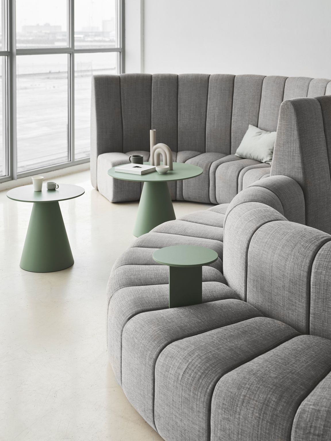 Модульный изогнутый тканевый диван с высокой спинкой Bla Station Bob ARCH-00076889 - Вид №5