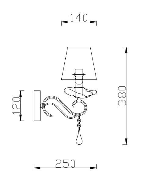 Бра настенное белое Rivoli Congelato 3020-401 RIVOLI CONGELATO 00-3929988 Белый  - Вид №1