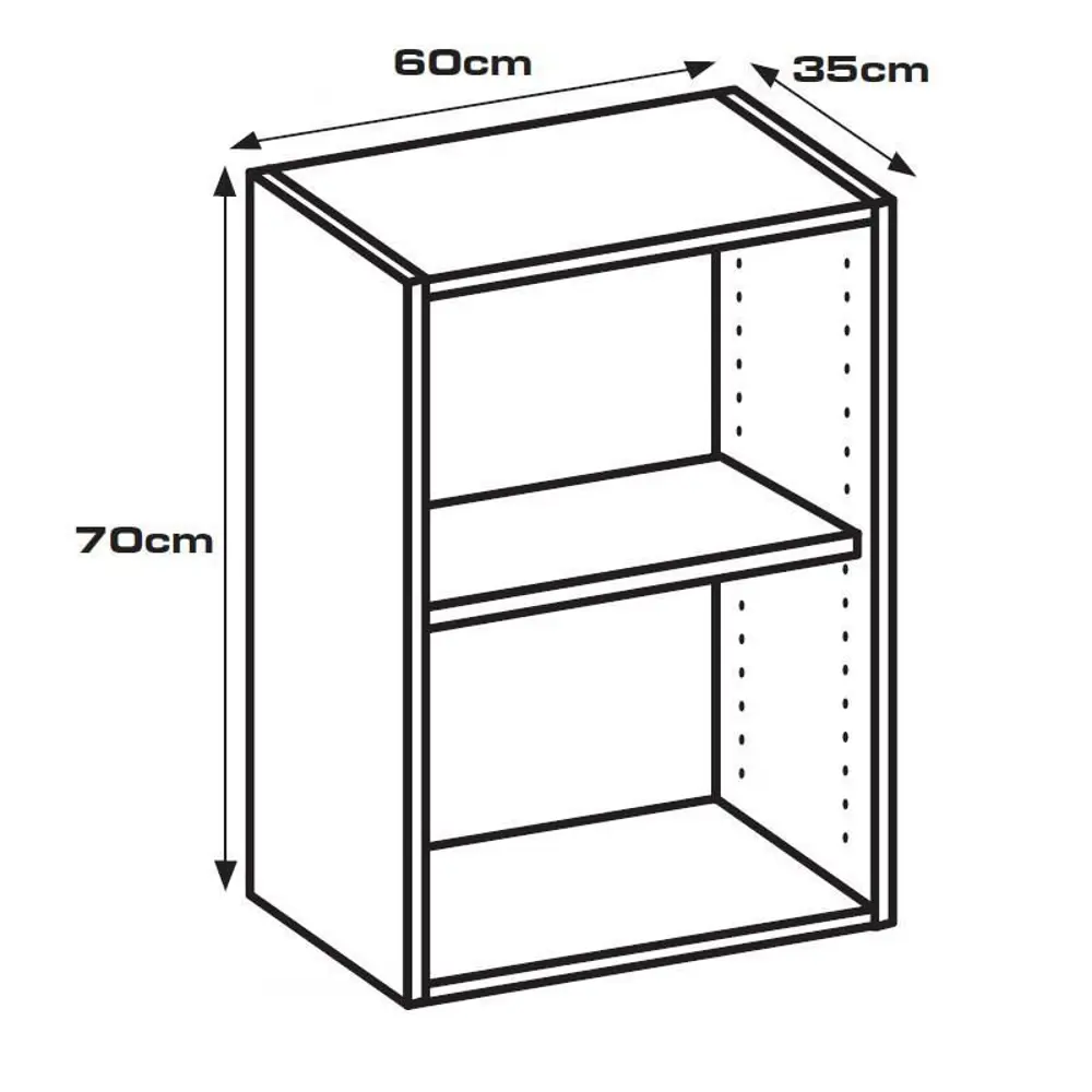 Каркас навесной 60x70x35 см, ЛДСП, цвет белый DELINIA STLM-2186282 - Вид №6