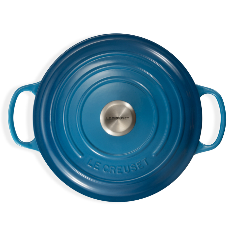 Кастрюля чугунная Le Creuset, Ø24 см, голубая 21177242002430 - Вид №6