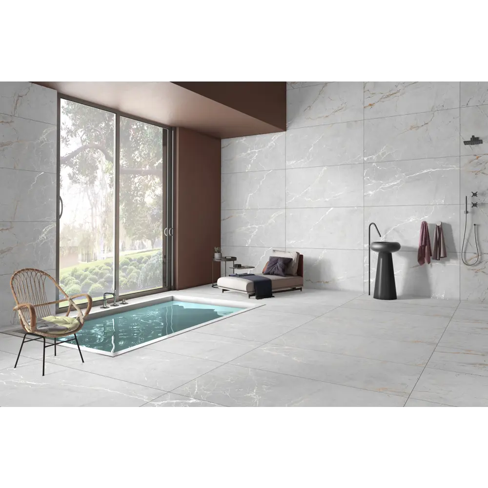 89364438 Глазурованный керамогранит Magnum 60x120 см 2.16 м² матовый цвет серый STLM-1516074 Santreyd