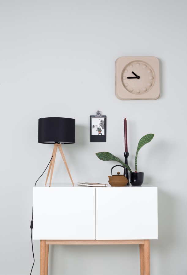 Лампа настольная Tripod Wood, белая с бежевыми ножками Zuiver 5200009 - Вид №5