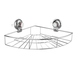 Полка для ванной Gromell Kitir угловая на присосках цвет серебристый